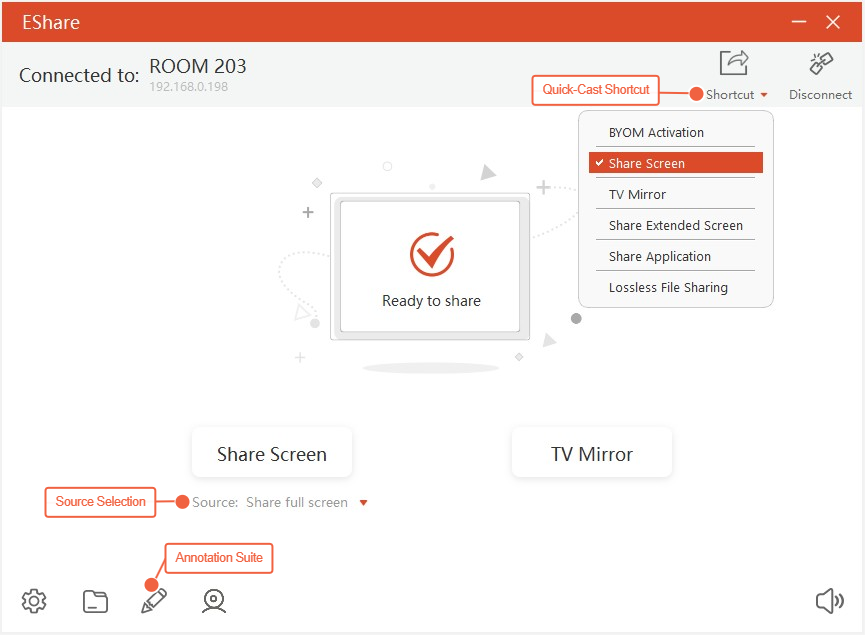 EShare Sender Professional Features