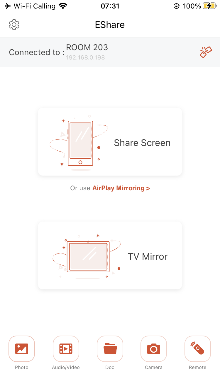 Mobile Sender Interface